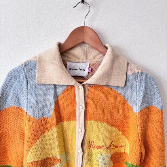 House Of Sunny Day Tripper Jacquard Cardigan - Picture 6 of 10